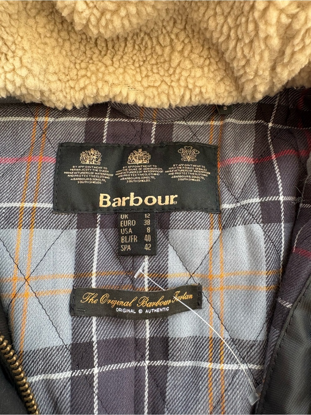 Barbour kelsall Black Hooded Parka with Faux Fur Trim - Picture 7 of 11